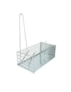 Comprar jaula trampa metálica galvanizada para capturar ratas y ratones en tienda abonica