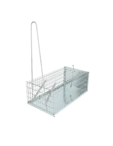 Comprar jaula trampa metálica galvanizada para capturar ratas y ratones en tienda abonica