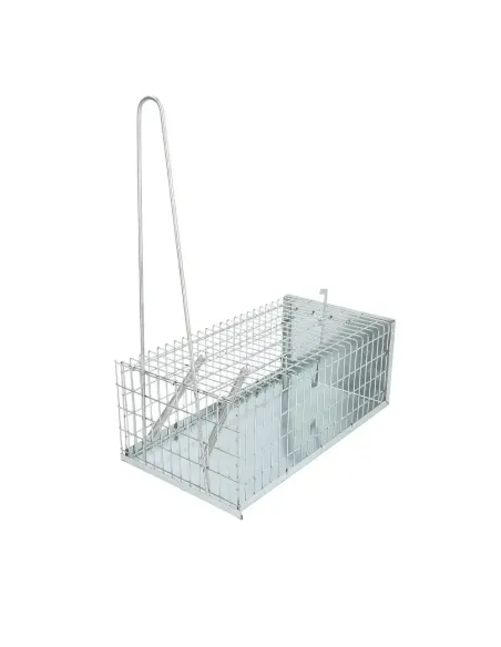 Comprar jaula trampa metálica galvanizada para capturar ratas y ratones en tienda abonica