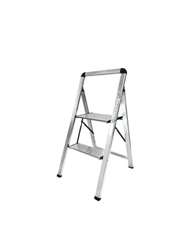 Comprar escalera de aluminio de dos peldaños en tienda online abonica