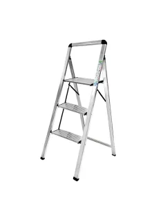 Comprar escalera de aluminio de tres peldaños en tienda online abonica
