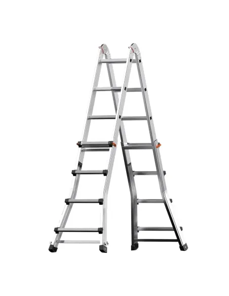 comprar escalera de aluminio extensible y plegable de 5 más 5 peldaños en tienda online abonica