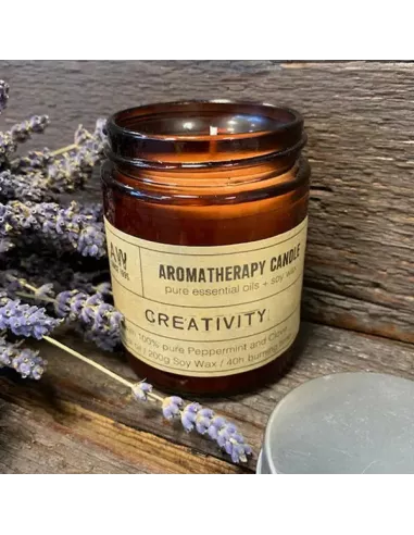 Vela de Aromaterapia Creatividad | Menta y Clavo | Cera de Soja