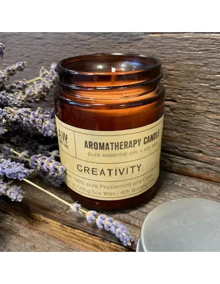 Vela de Aromaterapia Creatividad | Menta y Clavo | Cera de Soja