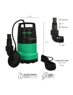 comprar bomba de agua sumergible 5.500 litros/hora - aguas limpias en tienda online abonica 2