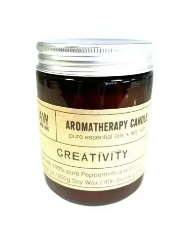 Vela de Aromaterapia Creatividad | Menta y Clavo | Cera de Soja