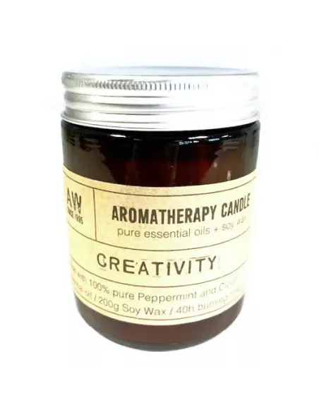 Vela de Aromaterapia Creatividad | Menta y Clavo | Cera de Soja