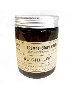 Vela Aromaterapia Relájate Lavanda e Hinojo 200 g, Cera de Soja 40 h