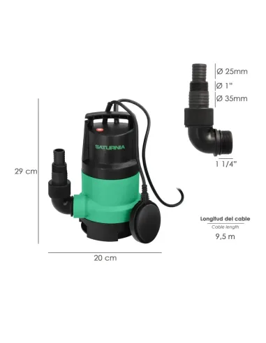 comprar bomba de agua sumergible 8.000 litros/hora Aguas Sucias en tienda abonica
