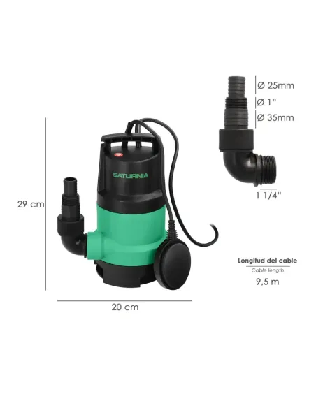 comprar bomba de agua sumergible 8.000 litros/hora Aguas Sucias en tienda abonica