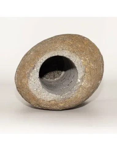 comprar porta velas de piedra de río natural diseño vertical en abonica