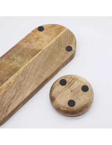 Bandeja de Madera de Mango con 3 Cuencos – Varias tonalidades - Diseño Sostenible Premium