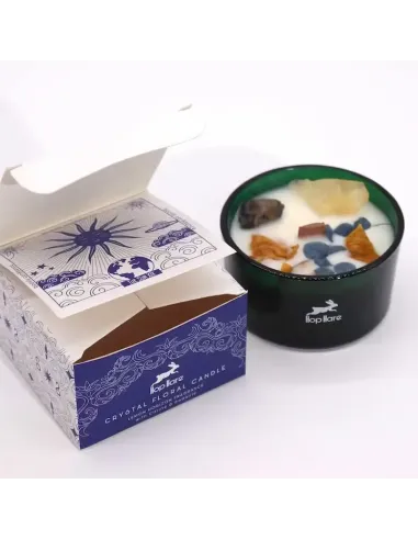 comprar vela botánica sol con flores y gemas en tienda online abonica