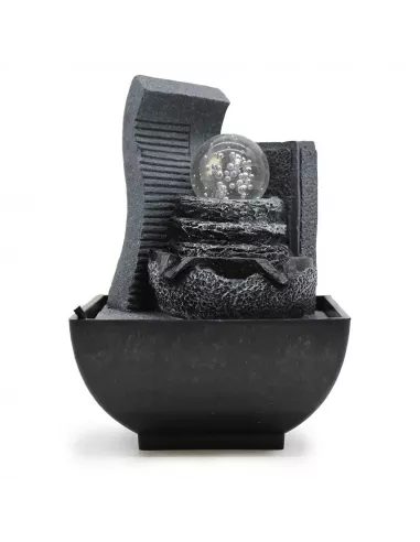 Fuente de Agua Decorativa Interior y Exterior 18 cm | Cascada de Roca