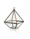 Terrario de Vidrio Pequeño Diamante | Decoración de Lujo para Interiores y Exteriores