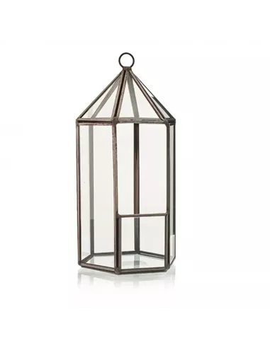 Terrario de Vidrio Linterna | Decoración de Lujo para Interiores y Exteriores