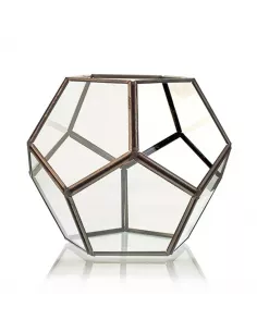 Terrario de Vidrio Octágono Grande | Decoración Minimalista y de Lujo