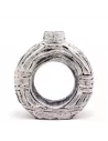 Jarrón Donut Redondo Crema | Decoración Moderna y Elegante