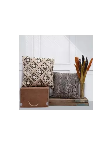 Pack 2 fundas de cojín geométricas 45x45 | Estilo clásico