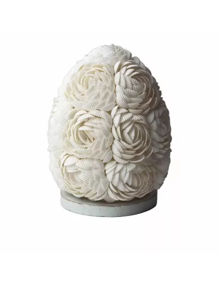 Lámpara Boho Sea Shell Rosa Ovalada | Iluminación Artesanal Marina
