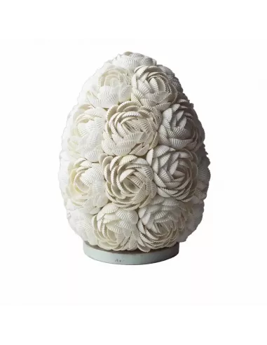 Lámpara Boho Sea Shell Rosa Ovalada | Iluminación Artesanal Marina