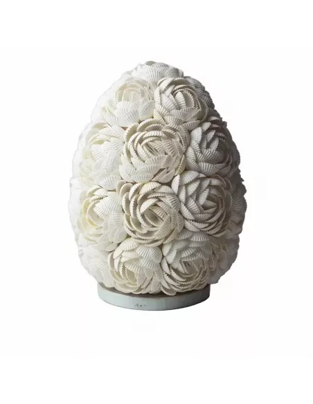 Lámpara Boho Sea Shell Rosa Ovalada | Iluminación Artesanal Marina