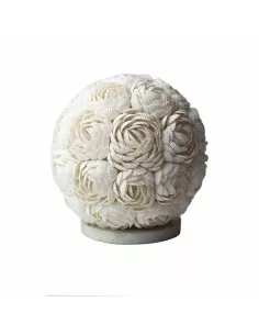 Lámpara Boho Sea Shell Globo Rosa | Iluminación Artesanal Minimalista