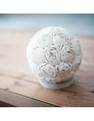 Lámpara Boho Sea Shell Globo Rosa | Iluminación Artesanal Minimalista