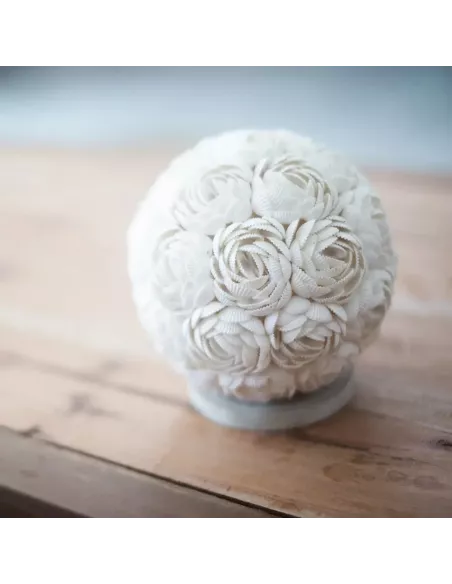 Lámpara Boho Sea Shell Globo Rosa | Iluminación Artesanal Minimalista