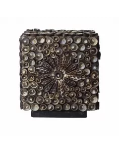 Lámpara Boho Sea Shell Chocolate Twist Square 15 cm | Iluminación Artesanal