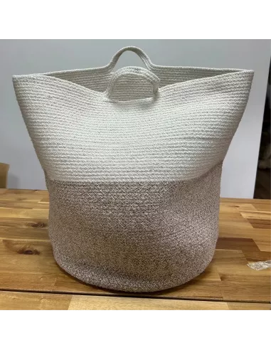 Cesto grande de cuerda de algodón 45x40 cm | Interior y exterior
