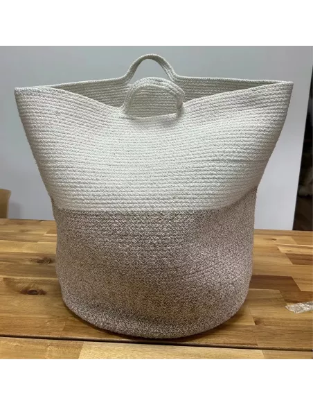 Cesto grande de cuerda de algodón 45x40 cm | Interior y exterior
