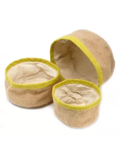 “Conjunto de 3 Cestas de Yute Natural – Organización Elegante”