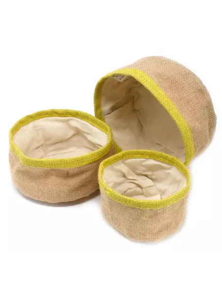 “Conjunto de 3 Cestas de Yute Natural – Organización Elegante”