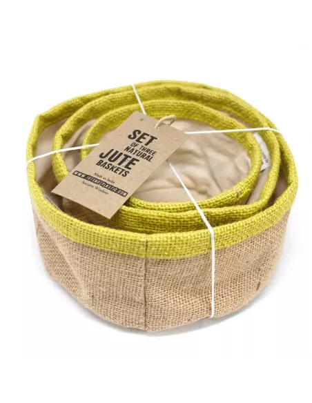 “Conjunto de 3 Cestas de Yute Natural – Organización Elegante”