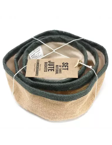 “Conjunto de 3 Cestas de Yute Natural – Organización Elegante”