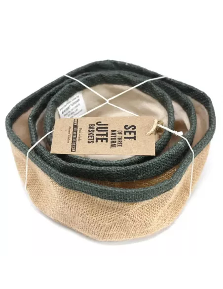 “Conjunto de 3 Cestas de Yute Natural – Organización Elegante”