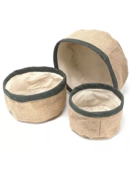 “Conjunto de 3 Cestas de Yute Natural – Organización Elegante”