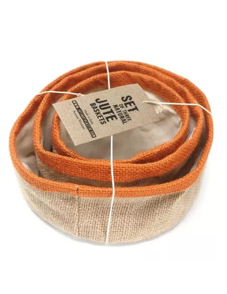 “Conjunto de 3 Cestas de Yute Natural – Organización Elegante”