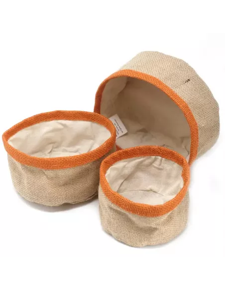 “Conjunto de 3 Cestas de Yute Natural – Organización Elegante”