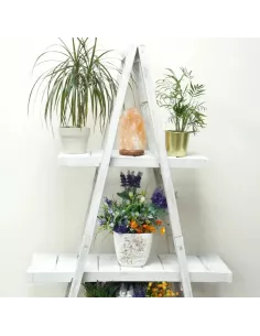 Plegable “A” Frame Display Blanco y Marrón | Exhibición Elegante y Rústica
