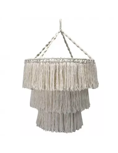 Candelabro de Macramé Natural y Negro | Decoración Elegante y Sofisticada