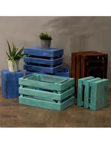 Caja de Frutas Decorativa | Set de 3 en Varios Colores