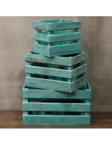 Caja de Frutas Decorativa | Set de 3 en Varios Colores