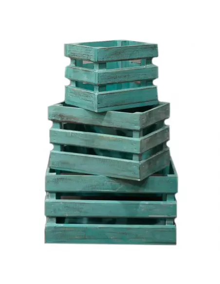 Caja de Frutas Decorativa | Set de 3 en Varios Colores