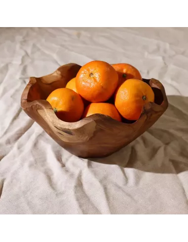 Frutero Mediano de Madera de Teca Lisa | Diseño Rústico y Moderno