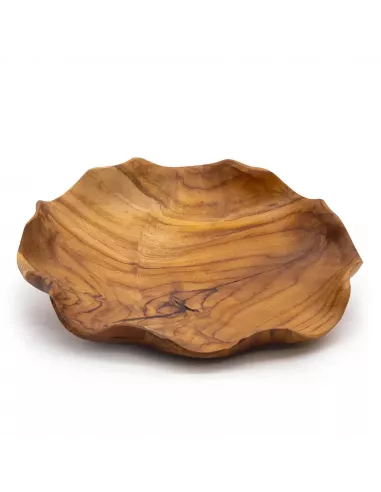 Frutero Redondo de Madera de Teca Lisa | Diseño Elegante y Natural