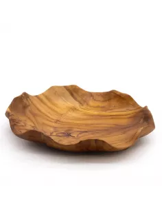 Frutero Redondo de Madera de Teca Lisa | Diseño Elegante y Natural
