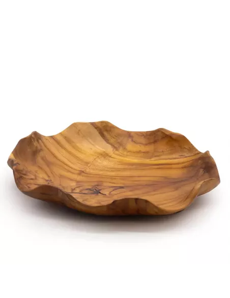 Frutero Redondo de Madera de Teca Lisa | Diseño Elegante y Natural