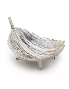Frutero Grande de Hoja de Coco - Acabado Blanco | Elegante y Natural